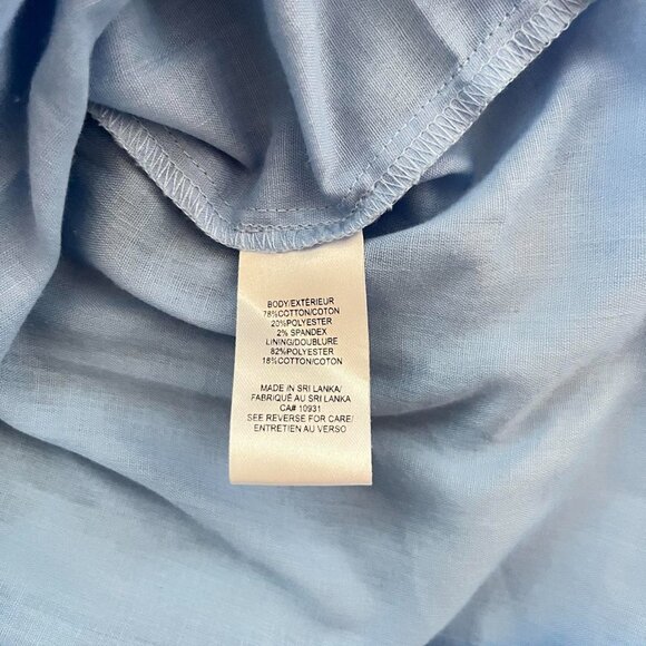 52SEVEN Sleeveless Blue Babydoll Cotton Dress Ruffle Trim and Tiered Summer - Picture 8 of 8